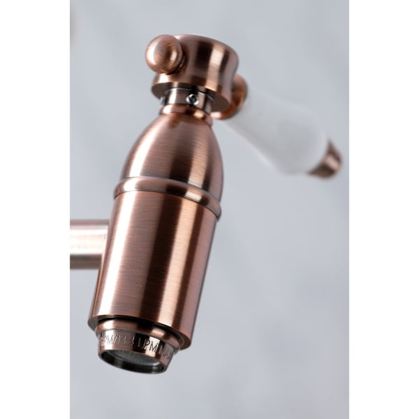 KS310BPLAC Bel Air Wall Mount Pot Filler Kitchen Faucet,Antique Copper